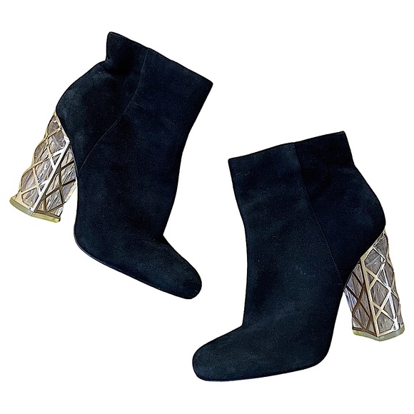Karl Lagerfeld Shoes - Karl Lagerfeld Paris Suede Booties, Size 7.5